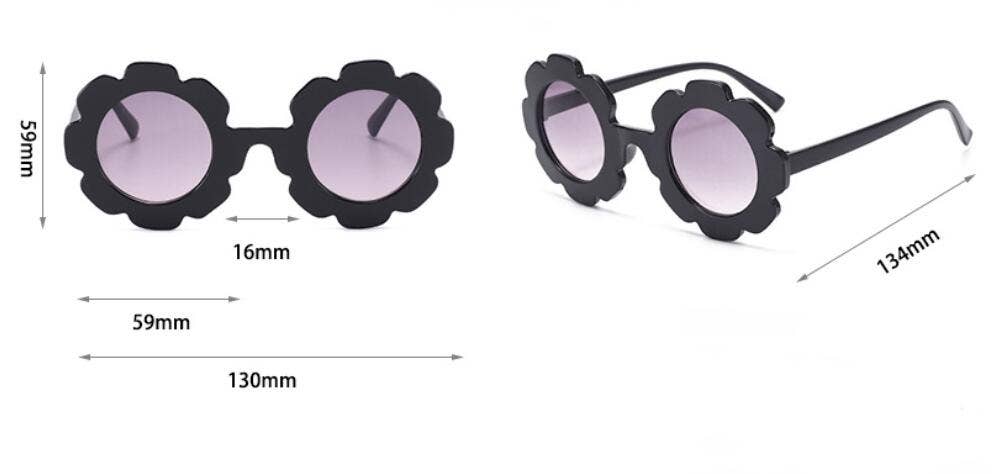 Little Trendy - Wholesale Sunglasses - Kids - Kids Toddler Gradient color cute sunflower Sunglasses8