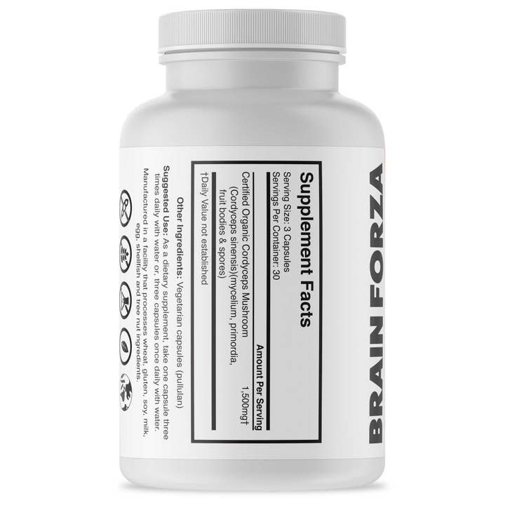 Brain Forza® - Wholesale Oral Supplement/Vitamin - Organic Cordyceps Mushroom
