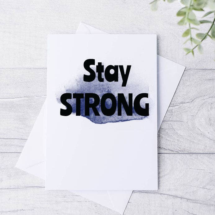 Carte de vœux motivationnelle "Reste fort" pour la vente par Bluesky's Creation