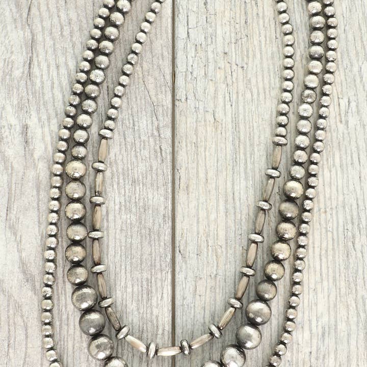 Western Navajo Multi Strand Pearl Necklace for wholesale by SP Sophia Collection