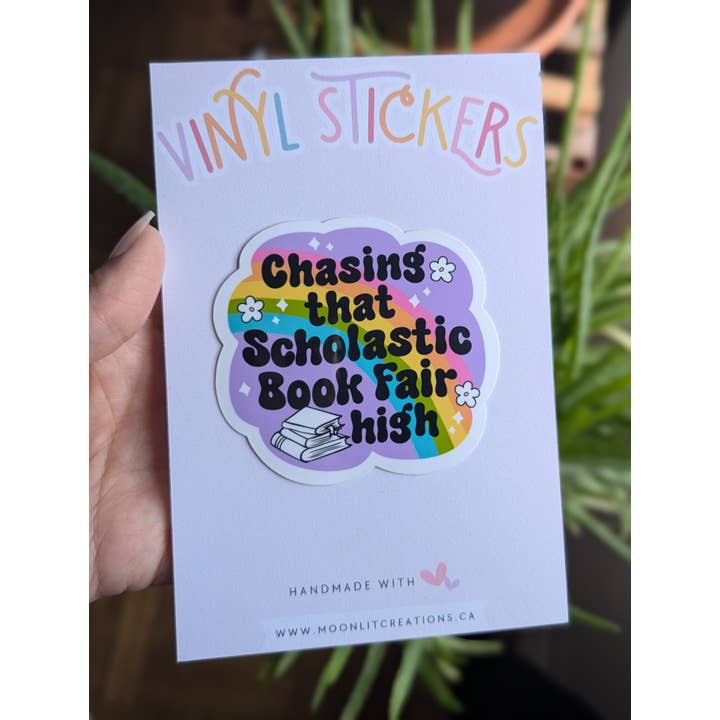 Moonlit Creations - Wholesale Sticker - Chasing that scholastic book fair high, nostalgia sticker