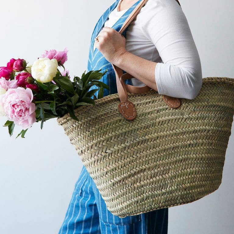 Mikwi - Vendita all'ingrosso Borsa da spiaggia - Borsa French Market Basket con doppi manici3