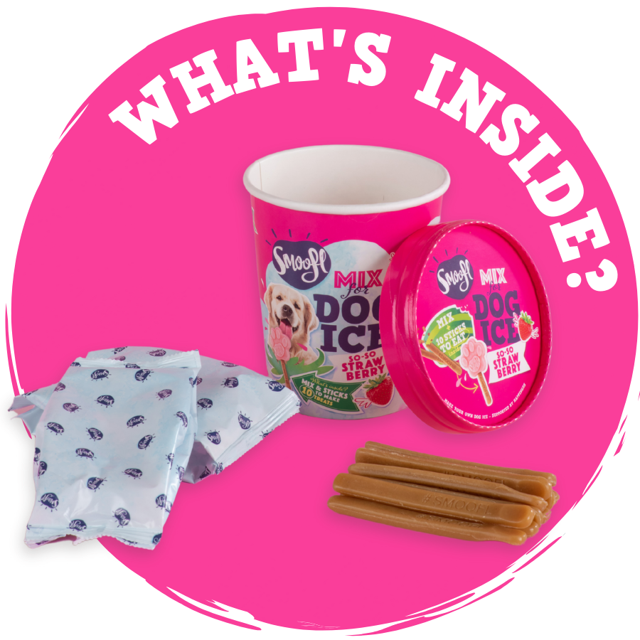 Smoofl - Wholesale Pet Biscuit - Dog - Strawberry mix for dog ice2