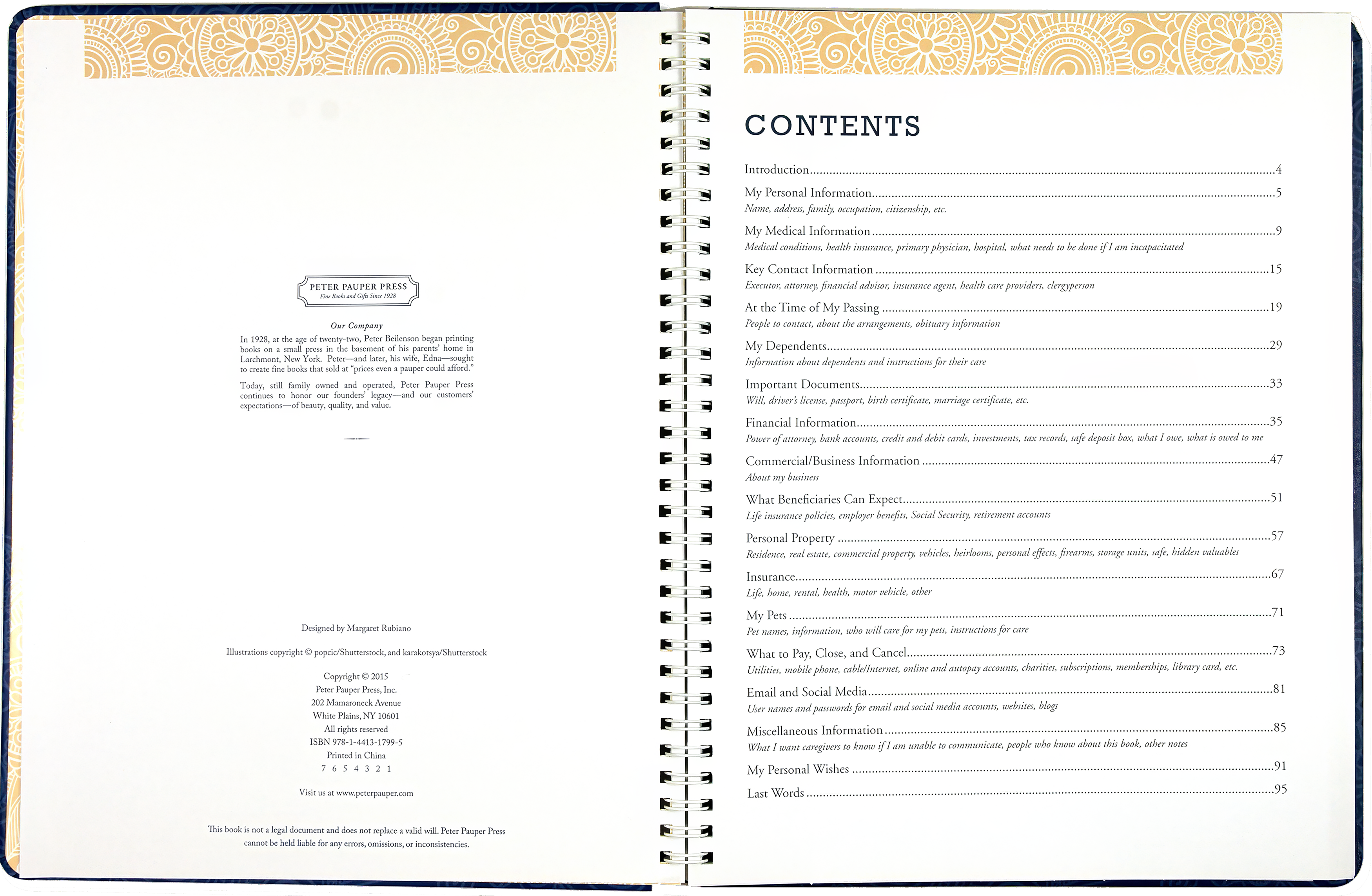 Peter Pauper Press - Wholesale Planner - I'm Dead, Now What? Organizer1