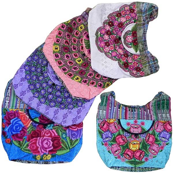 Sac à bandoulière floral brodé pastel pour la vente par Pichincha