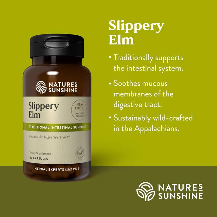 Natures Basket - Wholesale Oral Supplement/Vitamin - Nature's Sunshine Slippery Elm 360mg 100c