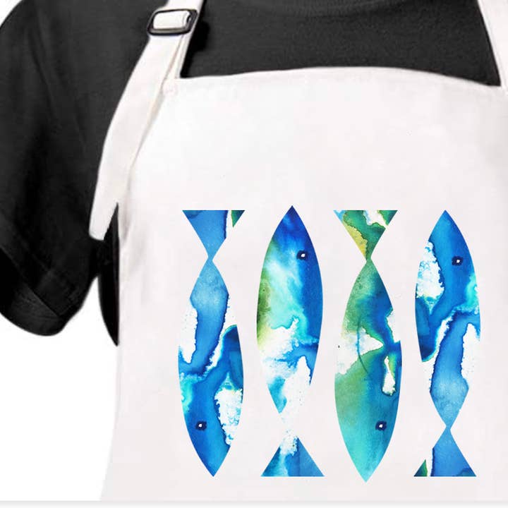 M Design Studio Gifts - Wholesale Apron - Ocean Fish Apron