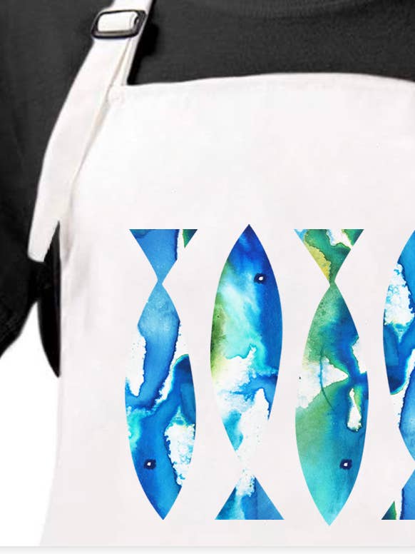 Ocean Fish Apron for wholesale by M Design Studio Gifts