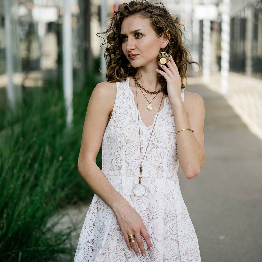 Ornamental Things - Wholesale Pendant/Charm Necklace - Ornate Magnifying Glass3