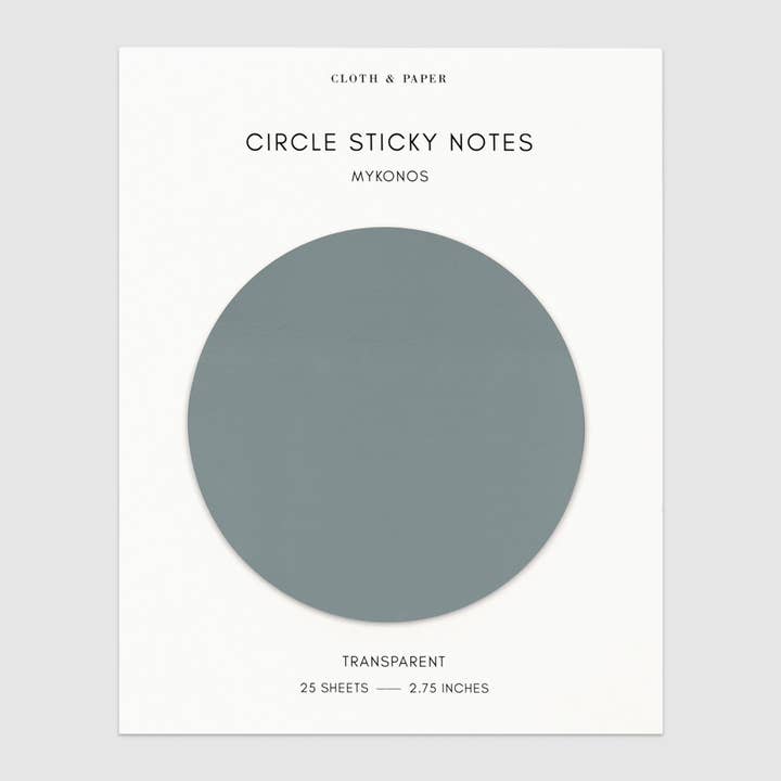 Cloth & Paper - Wholesale Sticky Notes - Transparent Circle Sticky Notes30