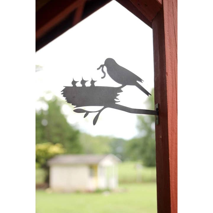 Highland Ridge | Handmade Home Decor - Wholesale Outdoor Ornament/Decor - Metal Bird Statue - Mama and Baby Birds Statue4