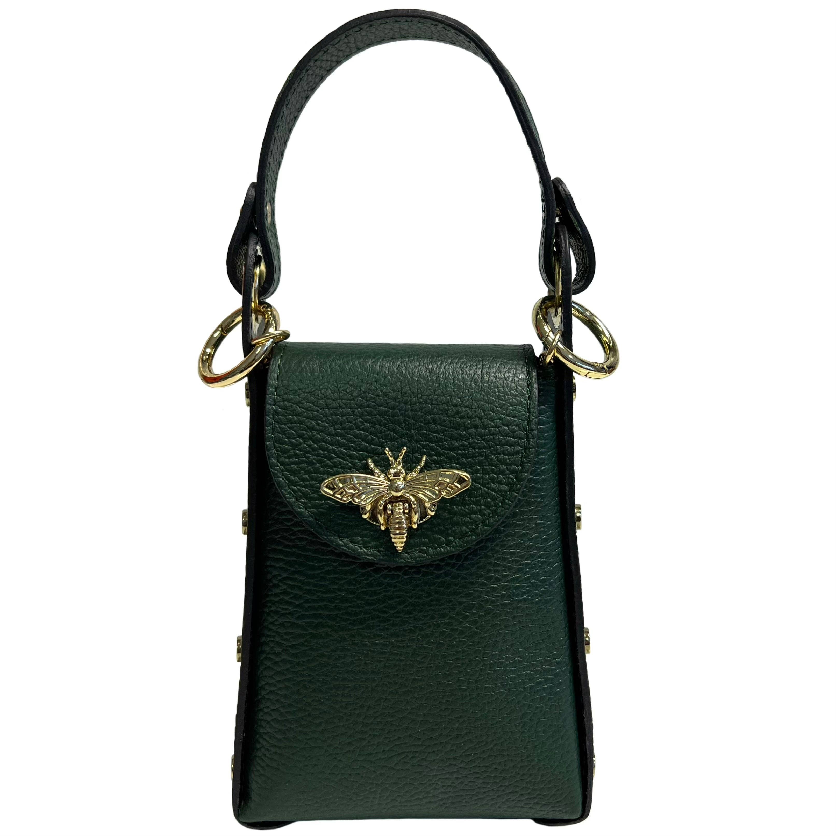 MODARNO - Wholesale Top Handle Bag - Women's - Modarno mini bag in genuine leather dollar with bee-shaped l33