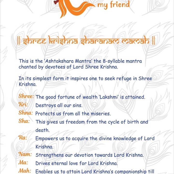 Krishna My Friend Ltd - Wholesale Knuffels - Kinderen en baby - Zingende baby Krishna knuffel - Shree Krishna Mantra6