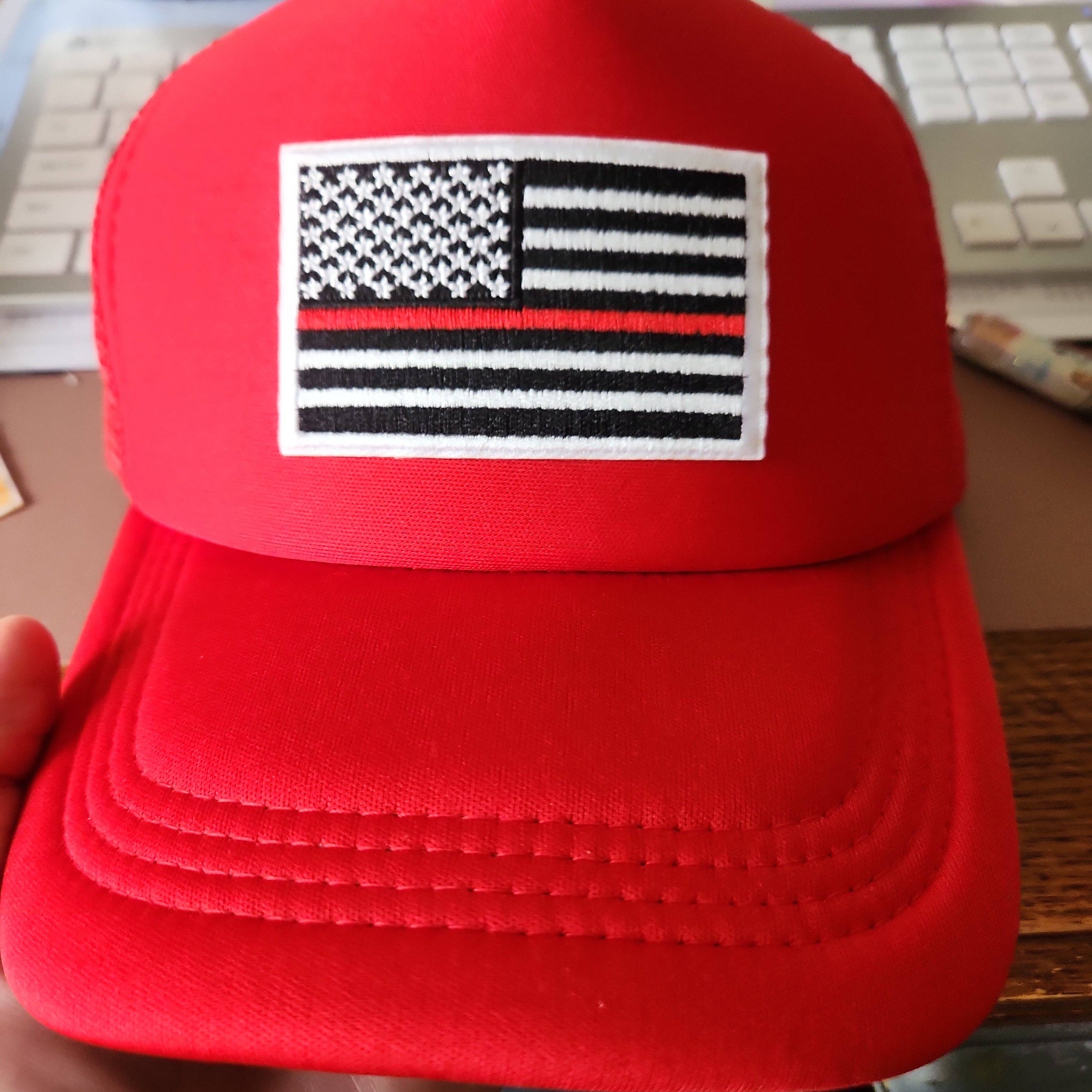 Texas Transfers - Vendita all'ingrosso Toppe - Toppa da stirare Vigile del Fuoco/Bandiera Linea Rossa3