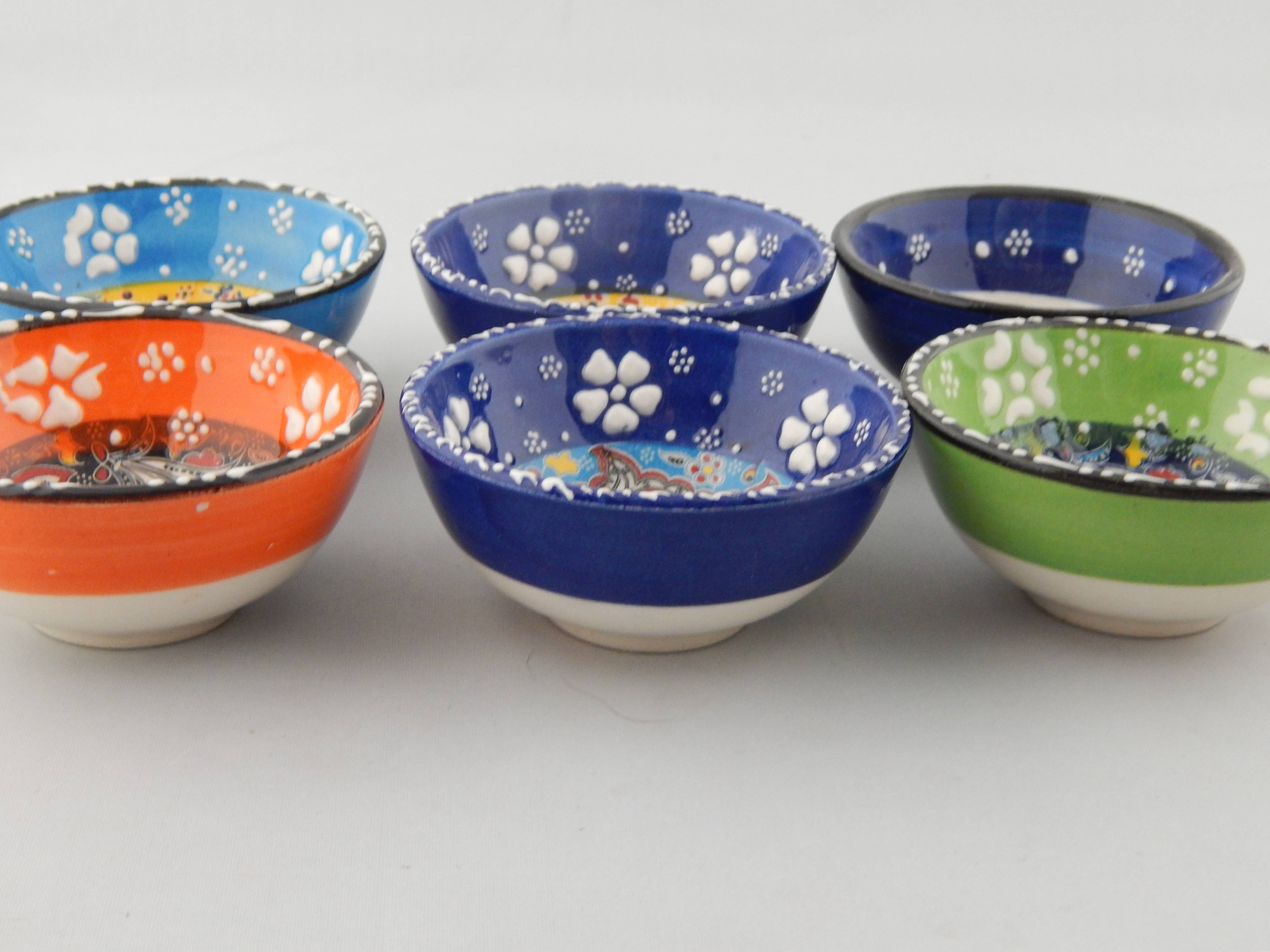 Vintage Pillows Store - Wholesale Serve Bowl - 6 x Hand Painted Mezze Tapas Bowls3