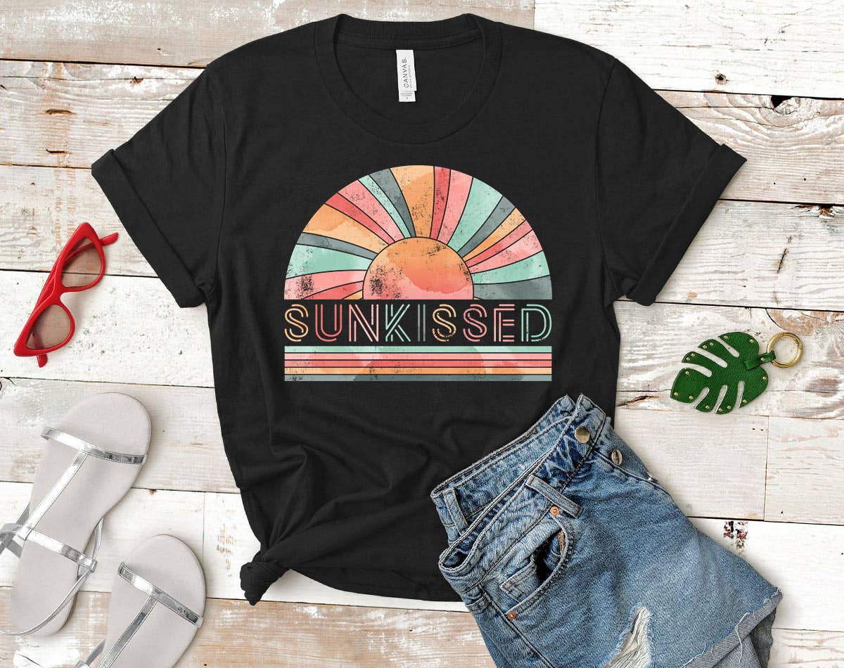 House Of Rodan - Vente T-shirt à imprimés – femme - Sunkissed Rainbow - T-shirt de vacances sur la plage5