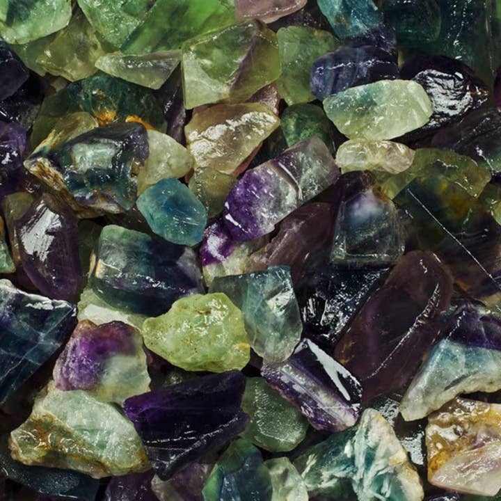 Fantasia Mining - Wholesale Spiritual Stone/Crystal - Rough Rainbow Fluorite- China - Raw Natural Stones (1 lb)