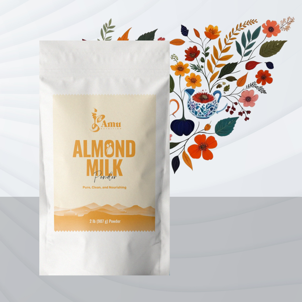 Amu Nutrition - Vendita all'ingrosso Bevanda salutare in polvere - Polvere di Latte di Mandorla –1lb– Senza Lattosio, a Base Vegetale0