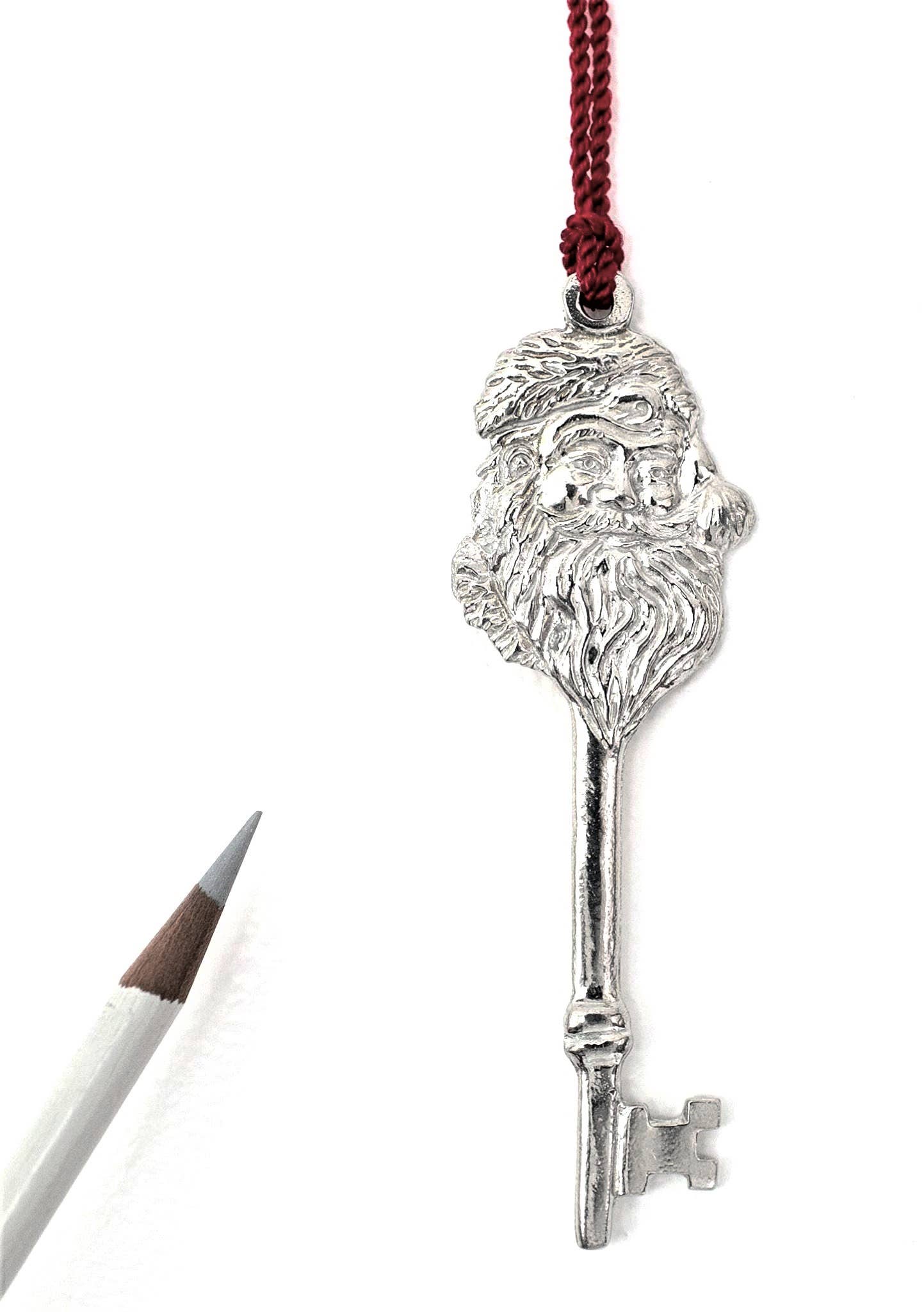 House of Morgan Pewter - Wholesale Christmas Decoration - Kids & Baby - Magical Santa Key Ornament - Christmas Eve Gift for Child6