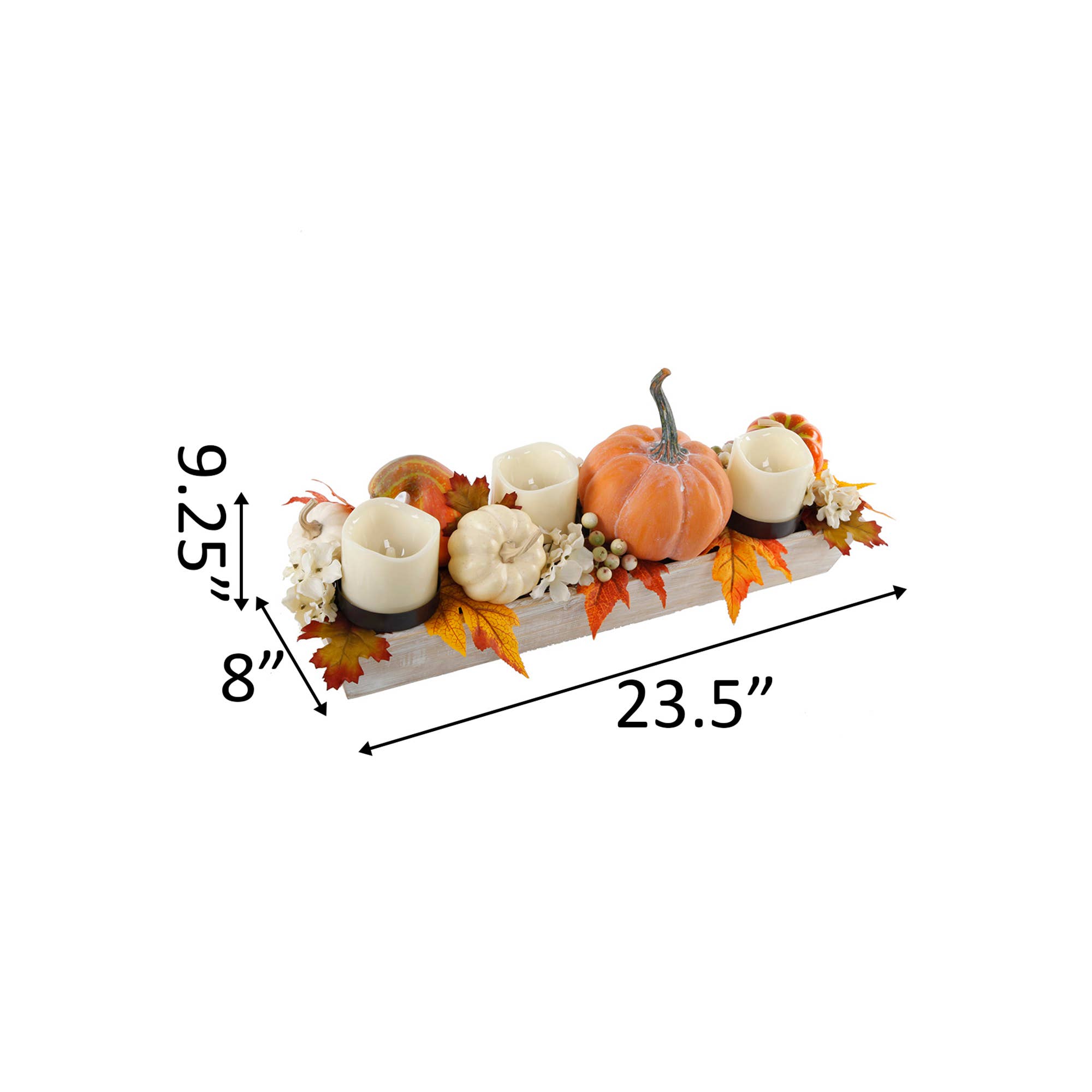 Flora Bunda Inc - Wholesale Candle Holder - Fall Harvest Pumpkin Candle Tray Centerpiece1