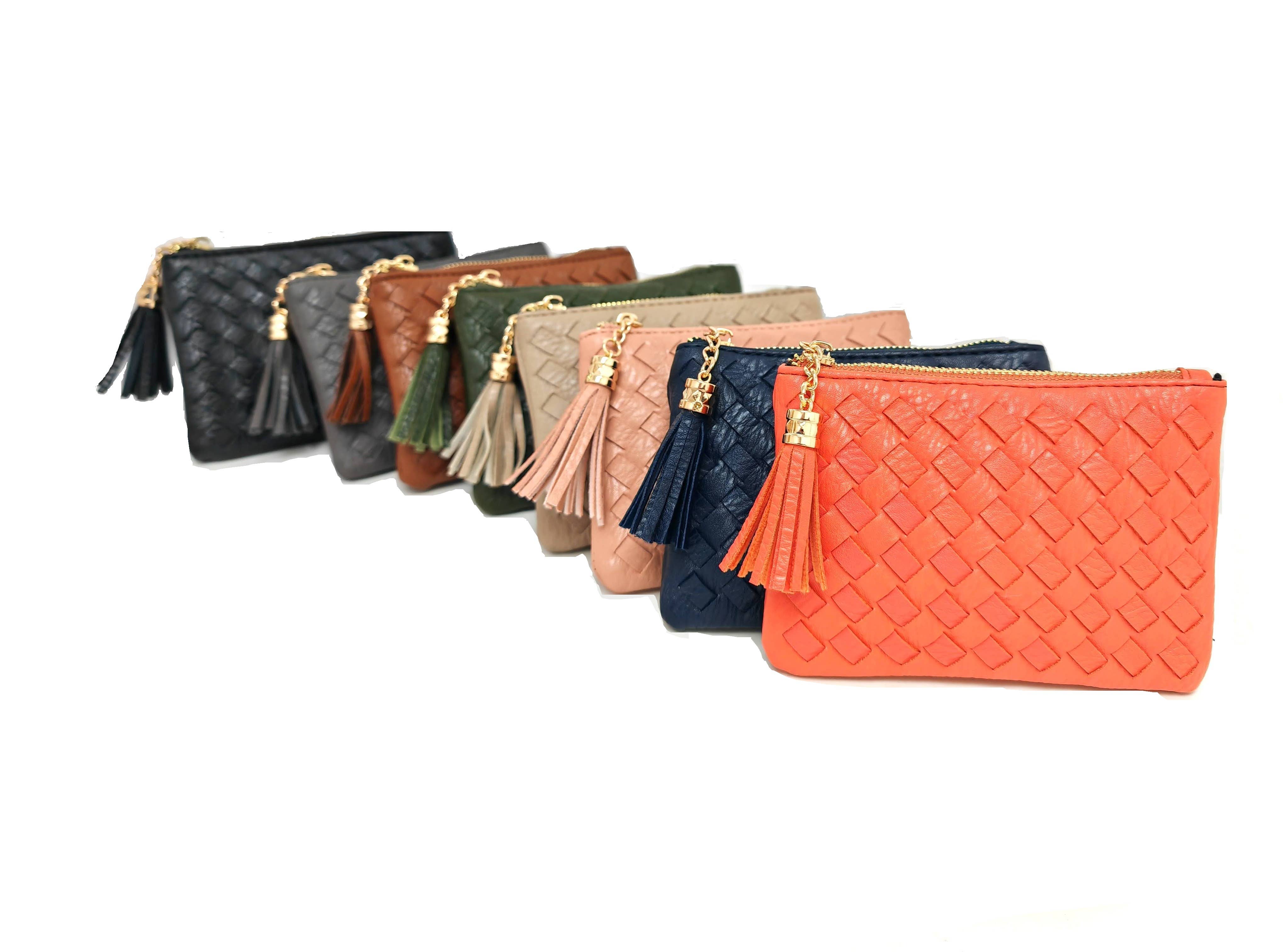 Superbia – Engroshandel Møntpung - Dame – Blød håndlavet vævet kvast nøglering lynlås kortholder mønt18