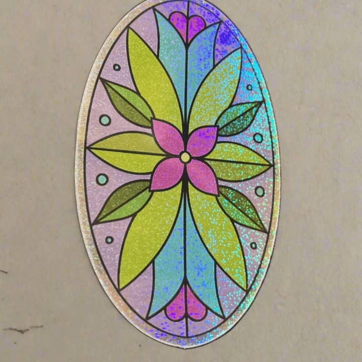 Bloemensticker met gebrandschilderd glas voor wholesale door Bizaanide'ewin