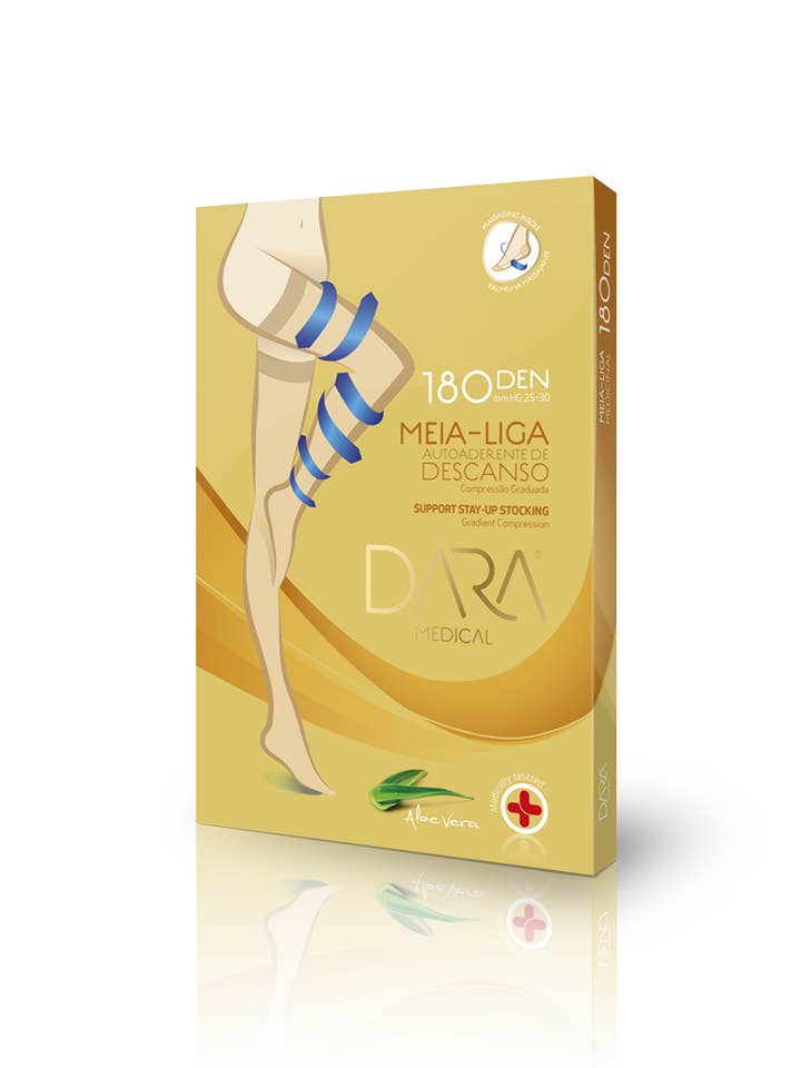 Bas de contention autoportants de soutien 180 DEN, compression 25-30 mmHg pour la vente par Dara
