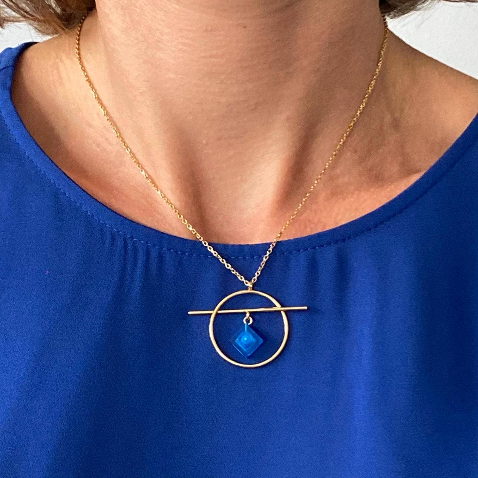 Brique d'Oreille - Wholesale Pendant/Charm Necklace - Geometric necklace with a Lego brick - Les Astucieuses6