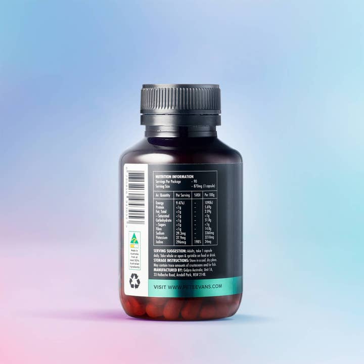 Gelpro Australia - Wholesale Oral Supplement/Vitamin - Pete Evans Organic Seaweed SuperBlend Capsules - 90 Caps