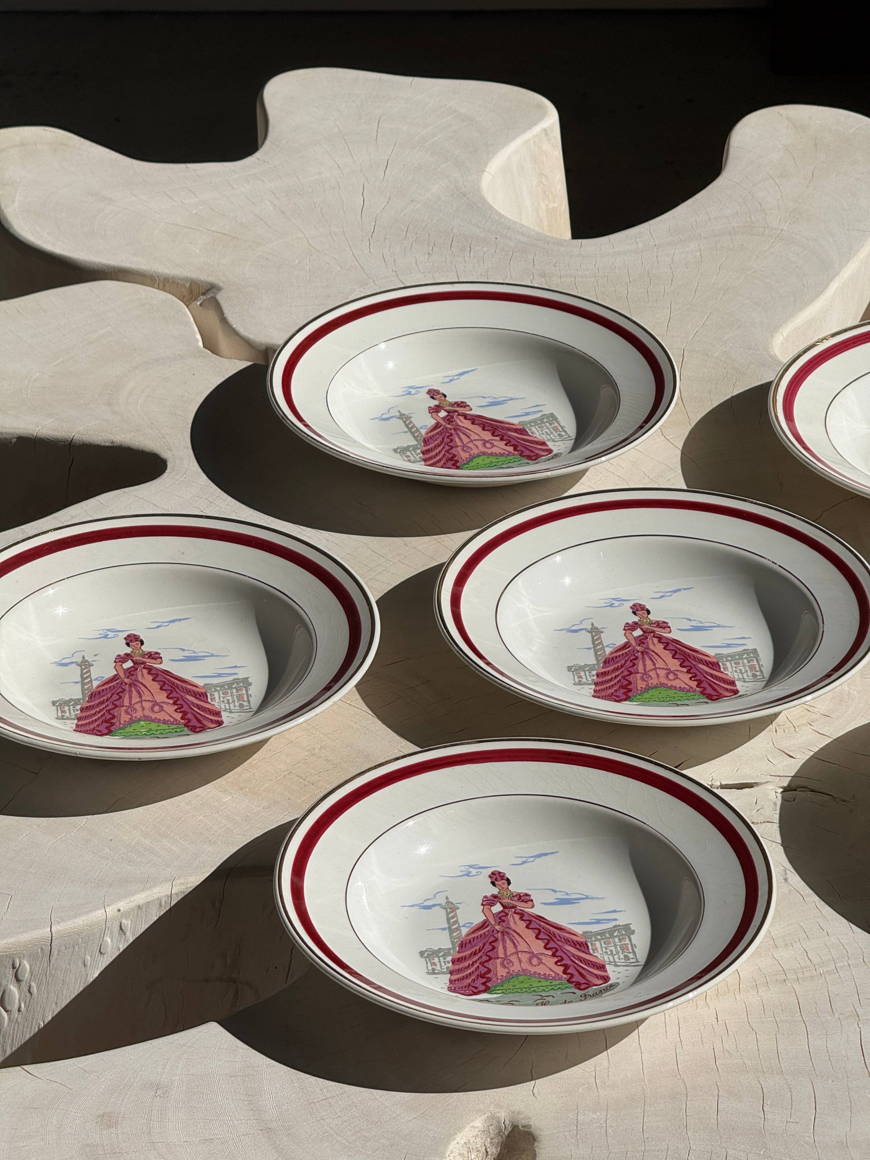 Office Objets - Wholesale Dinner Plate - Set of 6 Ile de France deep plates D22.513