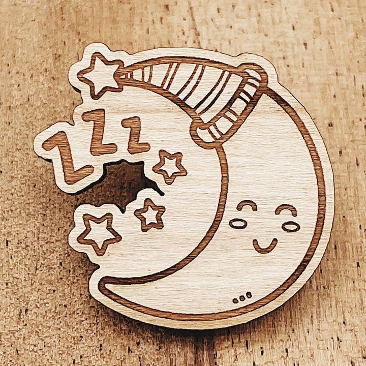 Broche en bois Goodnight Moon pour la vente par The Wooden Pin