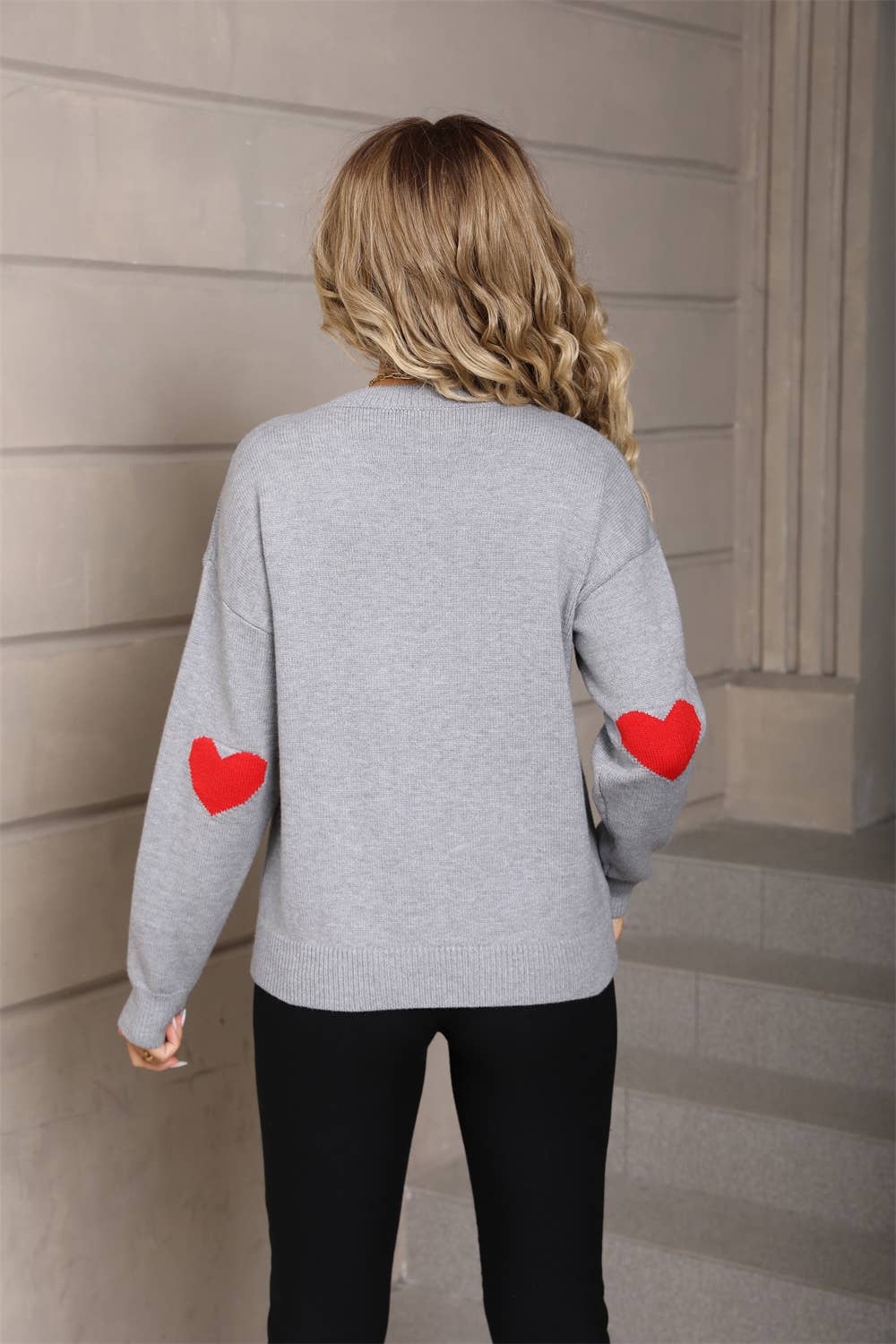 Hope & Sunshine - Wholesale Knit Sweater - Women's - Valentine's Heart Pullover Sweater31