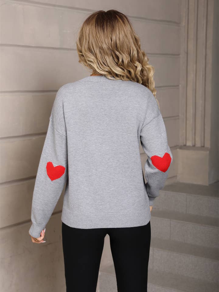 Hope & Sunshine - Wholesale Knit Sweater - Women's - Valentine's Heart Pullover Sweater31