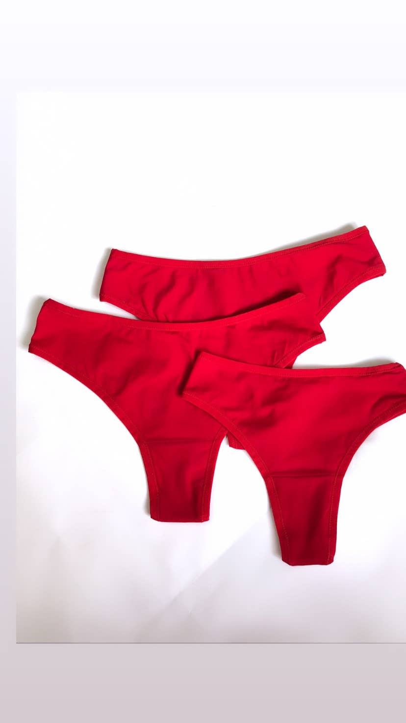 DaLingerie - Wholesale Underwear - Women's - thong panty set cotton red0