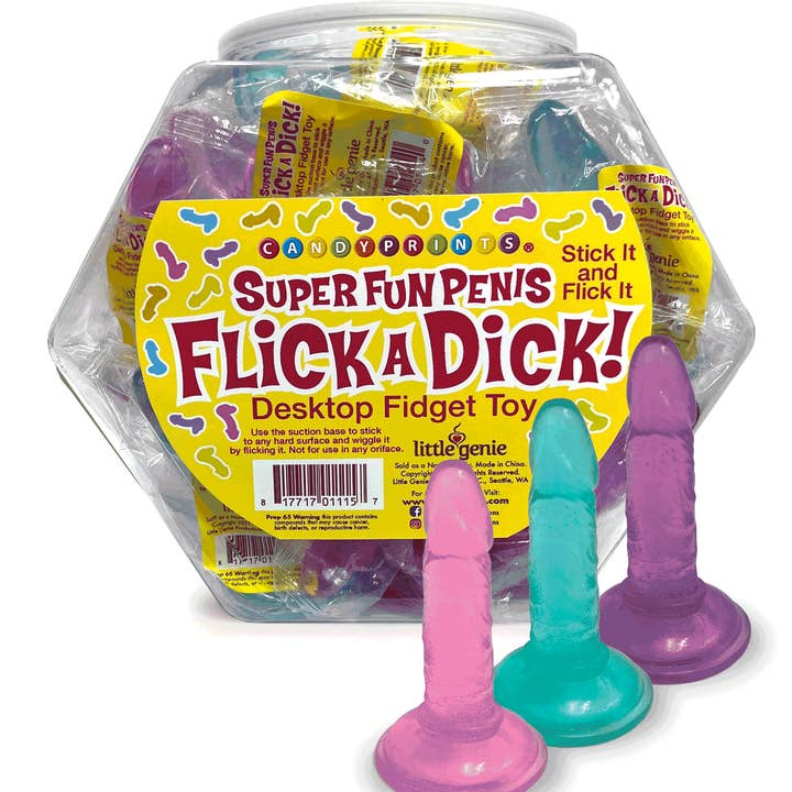 Flick a Dick  POP Fishbowl of Fidget Dicks -24 and other Purchase wholesale fart spray. Free returns & net 60 terms on Faire trending on Faire.