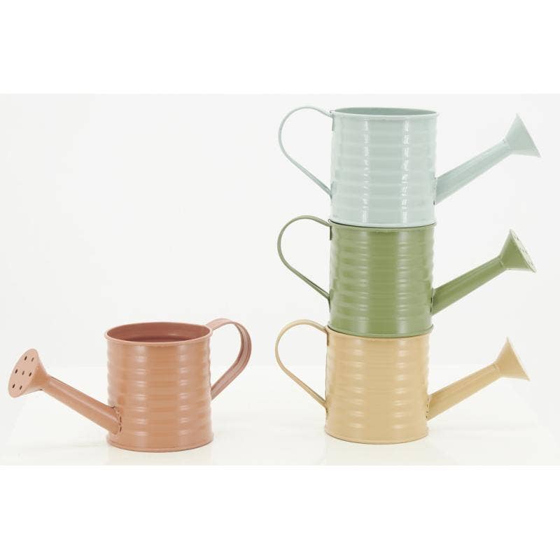 Aubry Gaspard - Vendita all'ingrosso Annaffiatoi - Mini annaffiatoi in zinco verniciato, 4 colori assortiti1