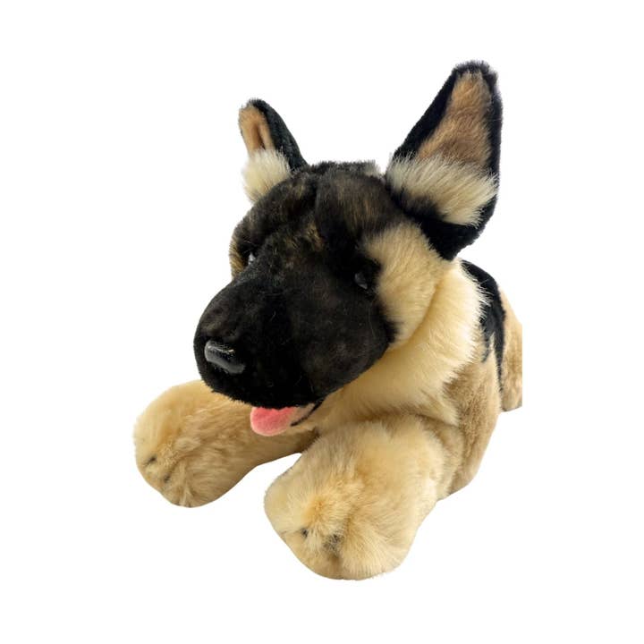 Boss - German Shepherd - 28cm floppy, black face for wholesale by Bocchetta Plush Toys