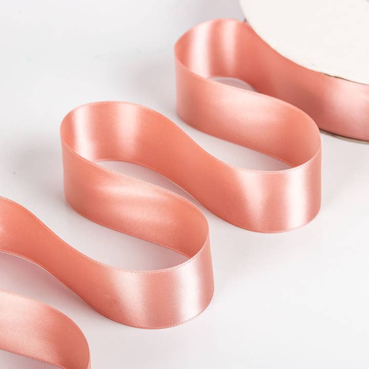 Old Rose 25 Double Faced Satin Ribbon 100-Yard Roll for wholesale by Little Ribbon Shop