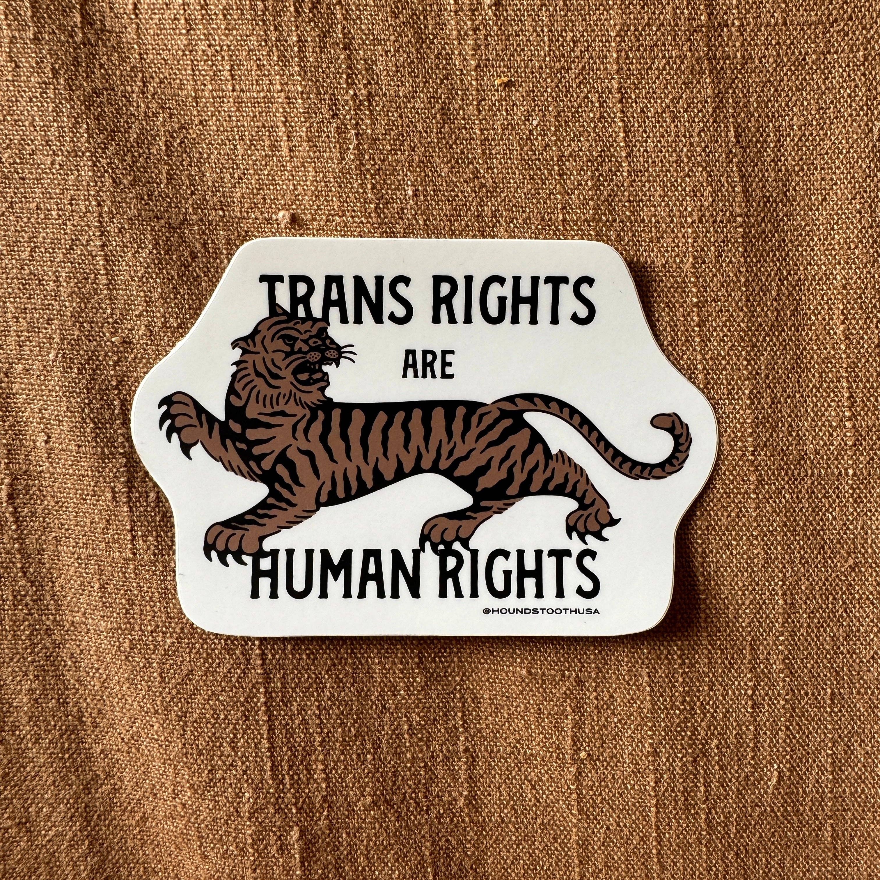 Houndstooth Design + Supply Co - Wholesale Sticker - Trans Rights are Human Rights Sticker1
