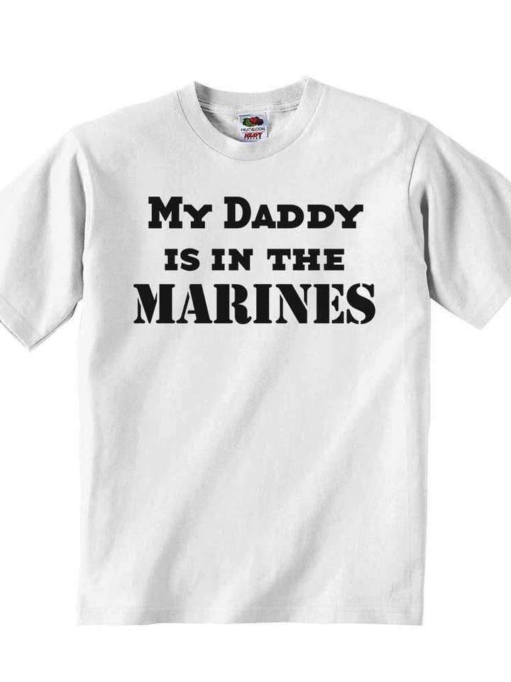 My Daddy is in The Marines - Maglietta per bambino per la vendita all'ingrosso da parte di Little Ratbag