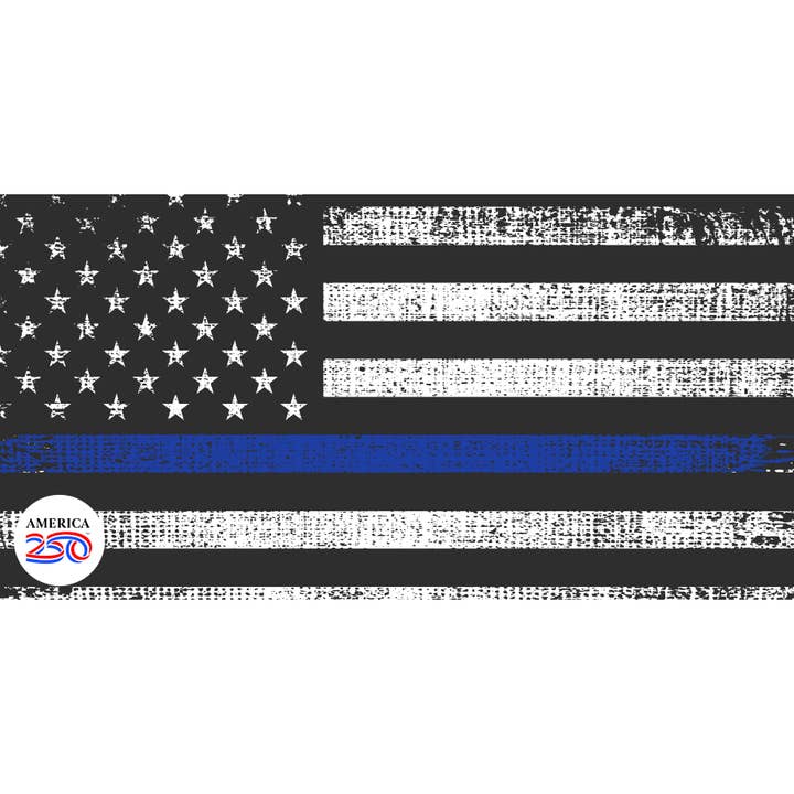 Thin Blue Line Bumper Sticker for wholesale by Nelson Gifts Wholesale