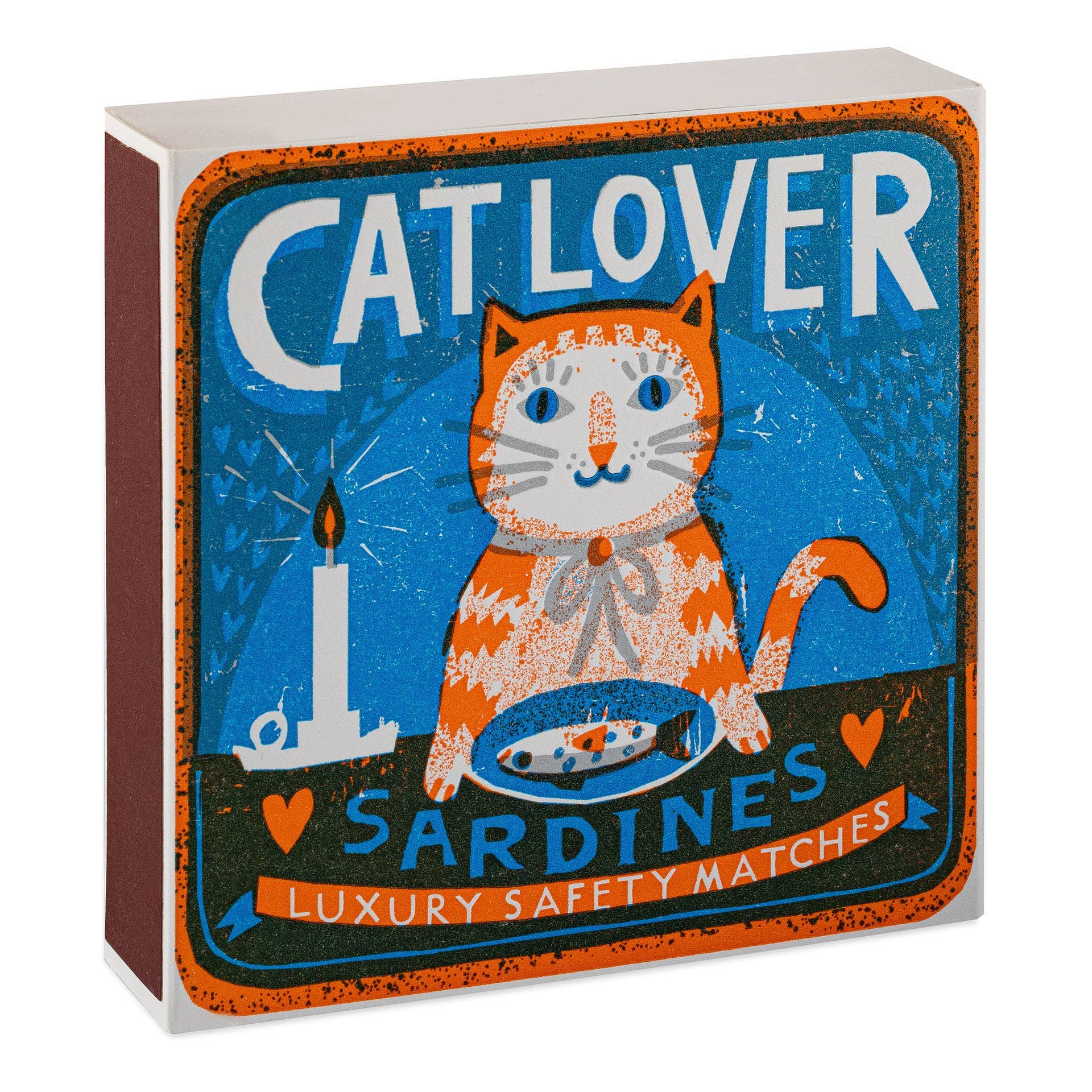 Archivist Gallery | Europe - Vente Allumettes - Boîte d’allumettes carrée « Cat Lover Sardines »1