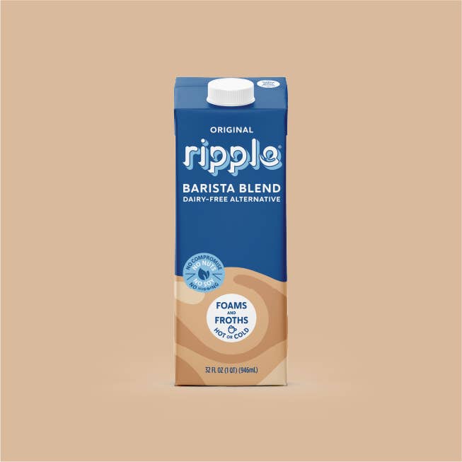 Ripple Foods - Wholesale Non-Dairy Milk - Ripple Shelf-Stable Barista Milk (2 Cases of 12)
