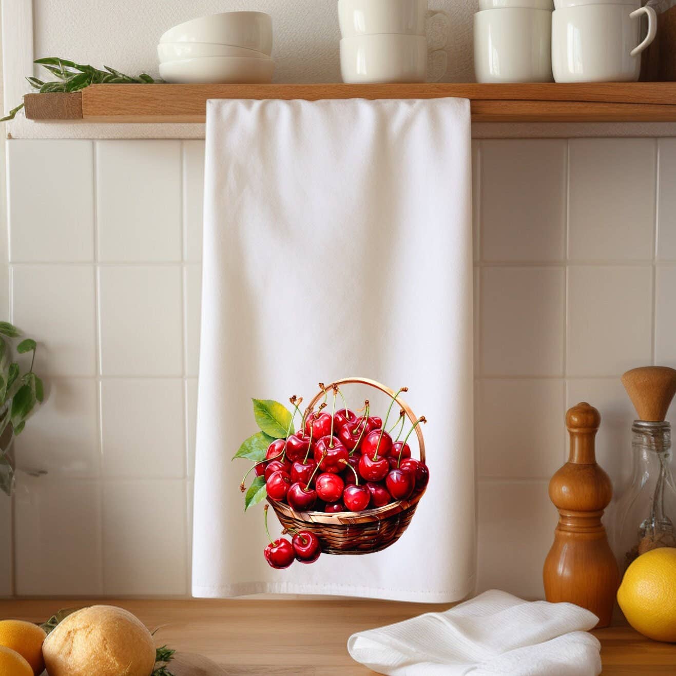 Fernville Creations - Wholesale Tea Towel - Premium Decorative Cherry Kitchen Hand Towel5