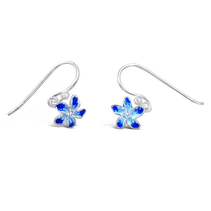 Beautiful Blue & White Earrings (USA-DDP) for wholesale by Silver Jewellery Cavern Wholesale