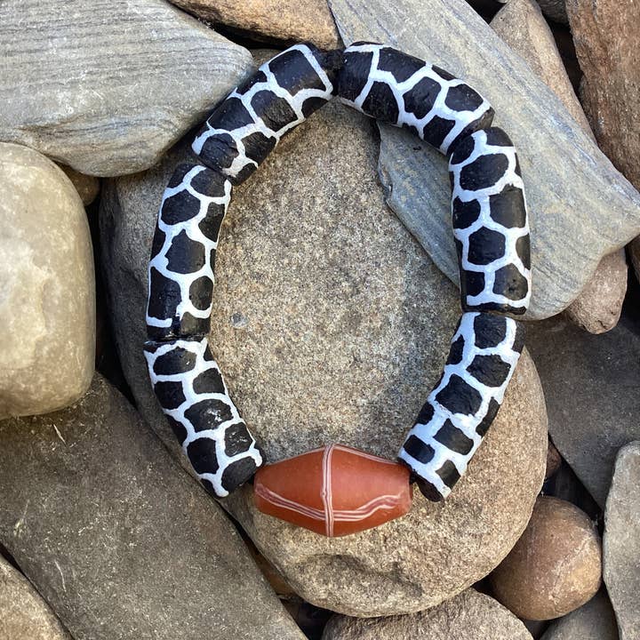 Giraffe & French Cross Bracelet for wholesale by Reflections African Jewelry LLC