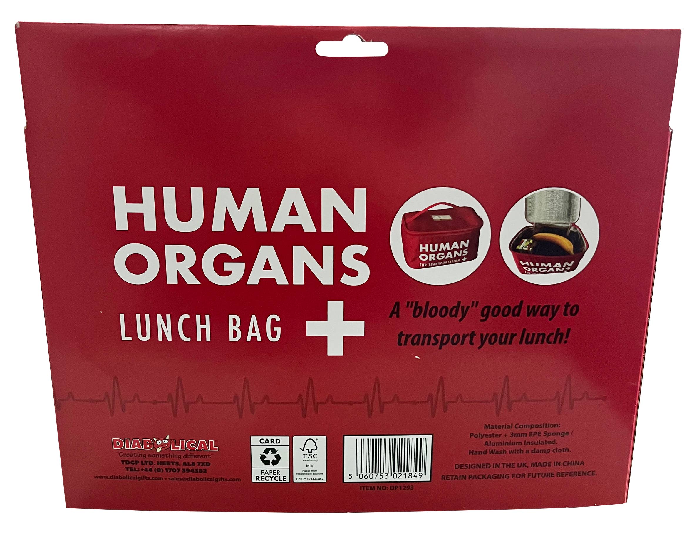 The Diabolical Gift People - Novelty Gifts, Christmas Gifts – wholesale Lunch bag/box – Human Organs Lunch Bag - Father's Day, Back to School2