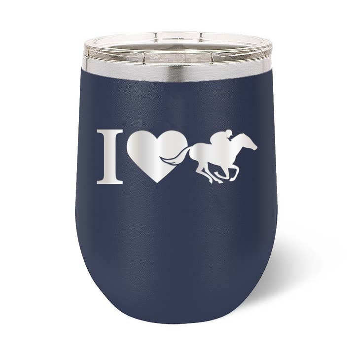 I Love Derby Navy 12oz Tumbler for wholesale by Viv&Lou