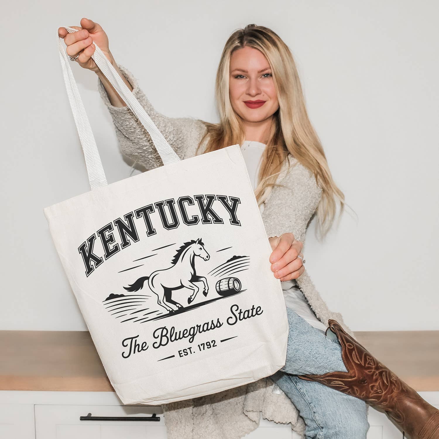 Lucky Luna Apparel - Wholesale Tote Bag - Women's - Bluegrass Kentucky Tote Bag2