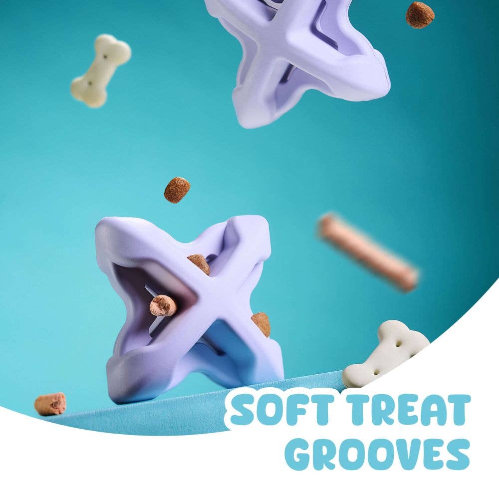 Poochie-Pets - Wholesale Pet Chew Toy - Dog - Geo-AstroRolly Natural Rubber Enrichment Dog Toy 
1